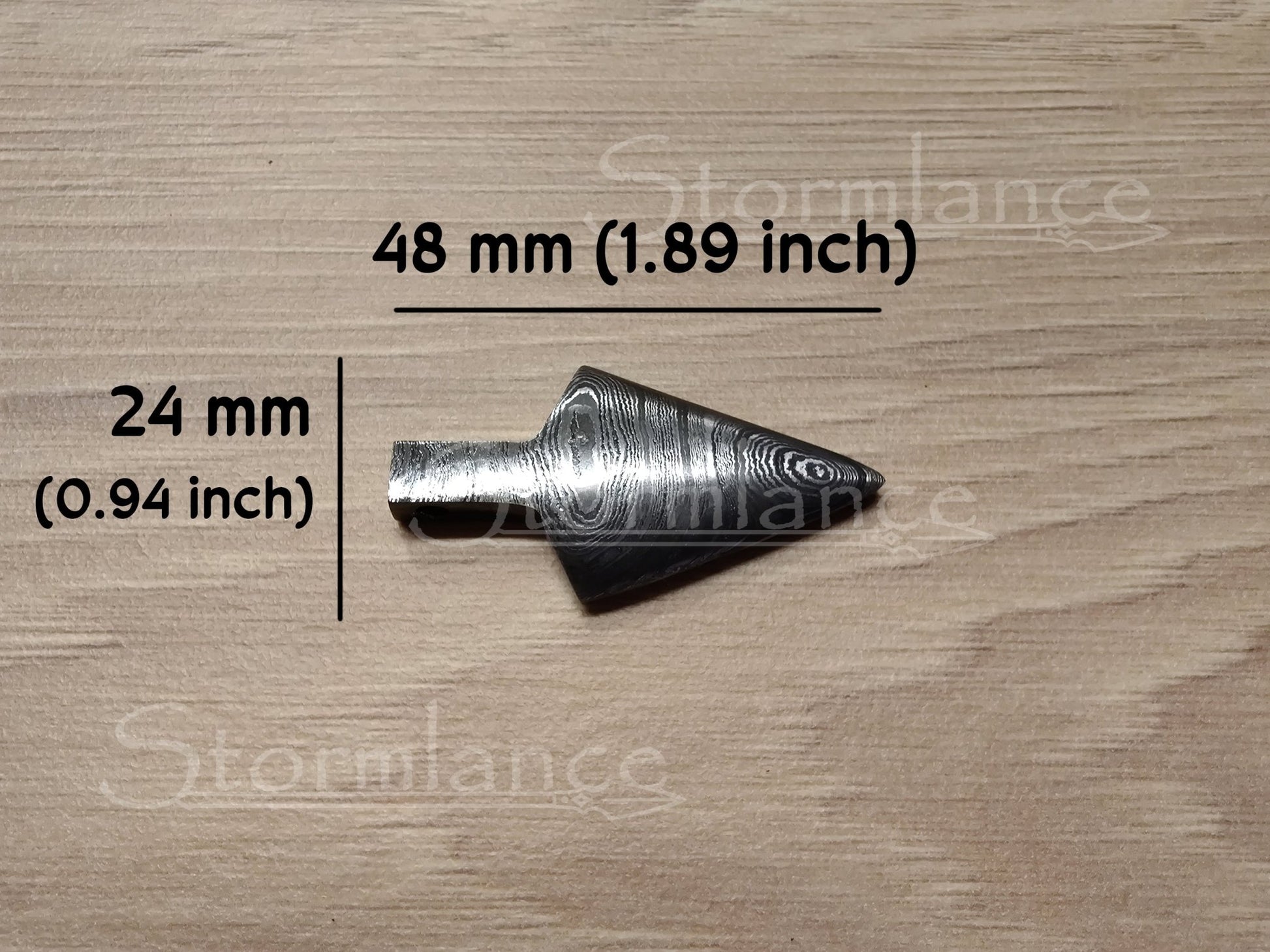 Arrowhead Pendant, Damascus Steel - Stormlance