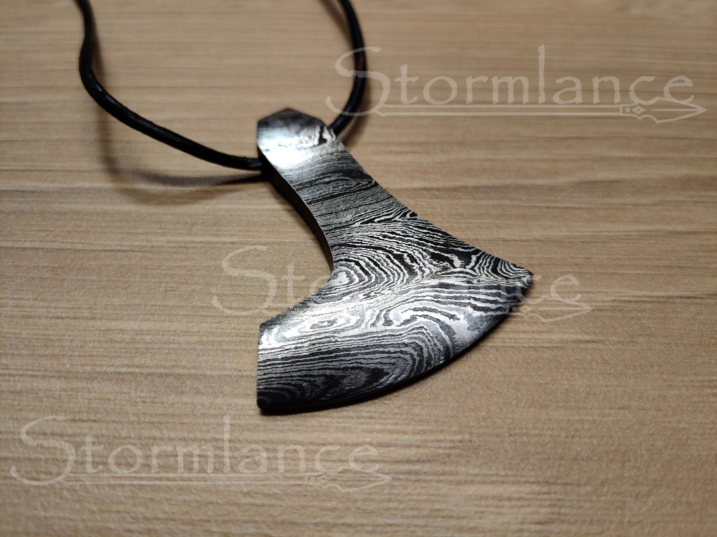 Axe Pendant, Damascus Steel - Stormlance