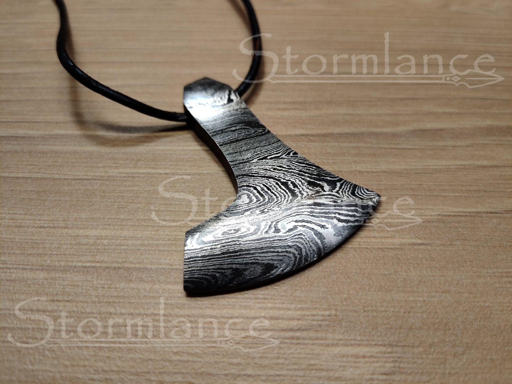 Axe Pendant, Damascus Steel - Stormlance