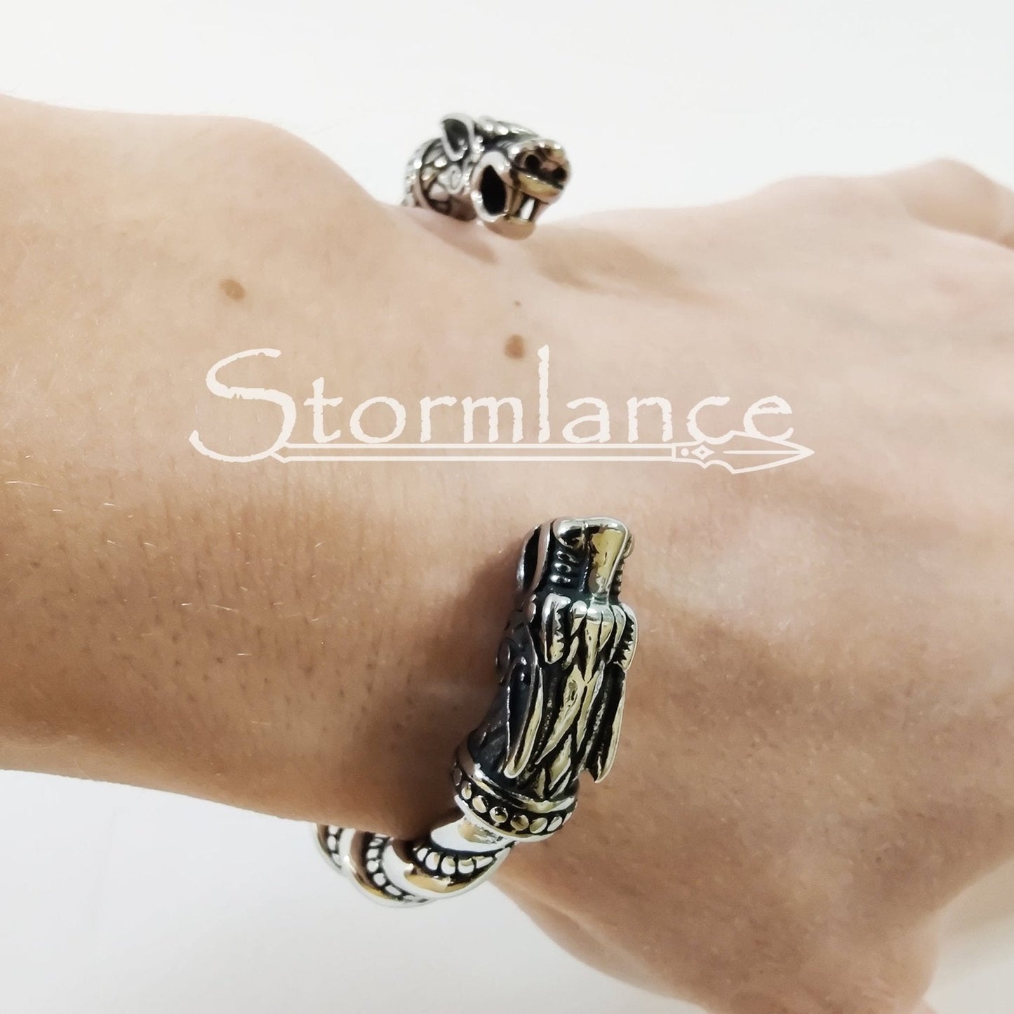 Geri and Freki Arm Ring, Stainless Steel - Stormlance