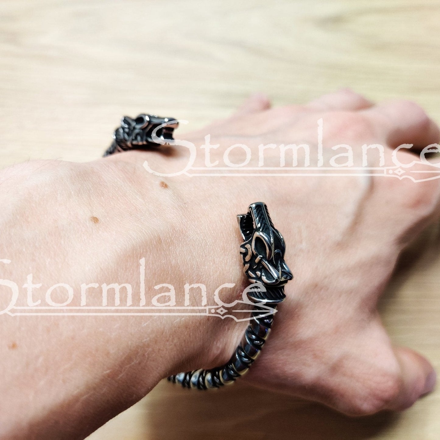 Geri and Freki Arm Ring, Stainless Steel - Stormlance