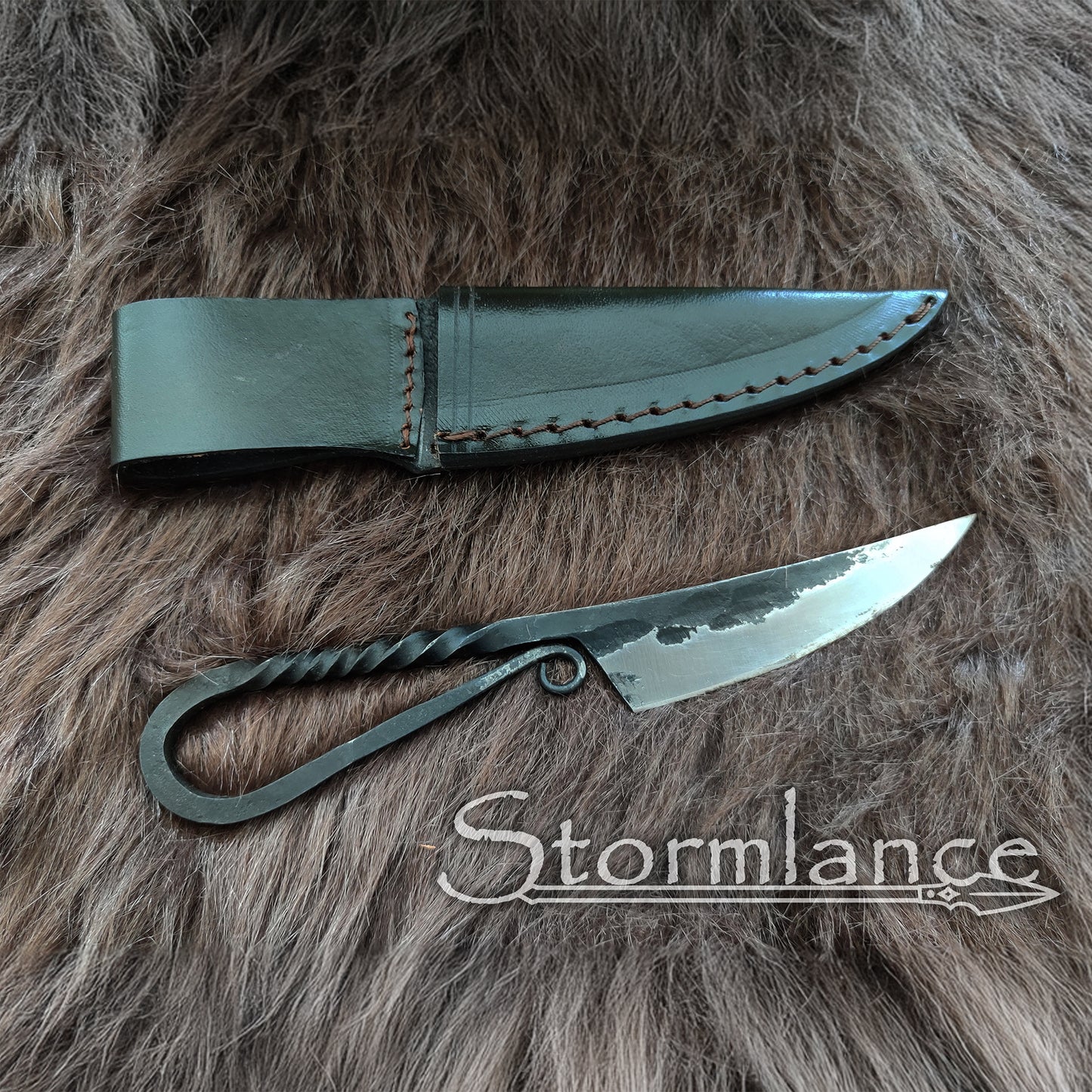 Hand - Forged Viking Krumkniv, High - Carbon Steel - Stormlance