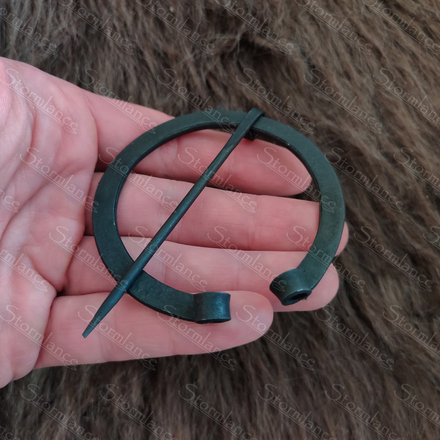 Hand-Forged Viking Classic Fibula, Iron