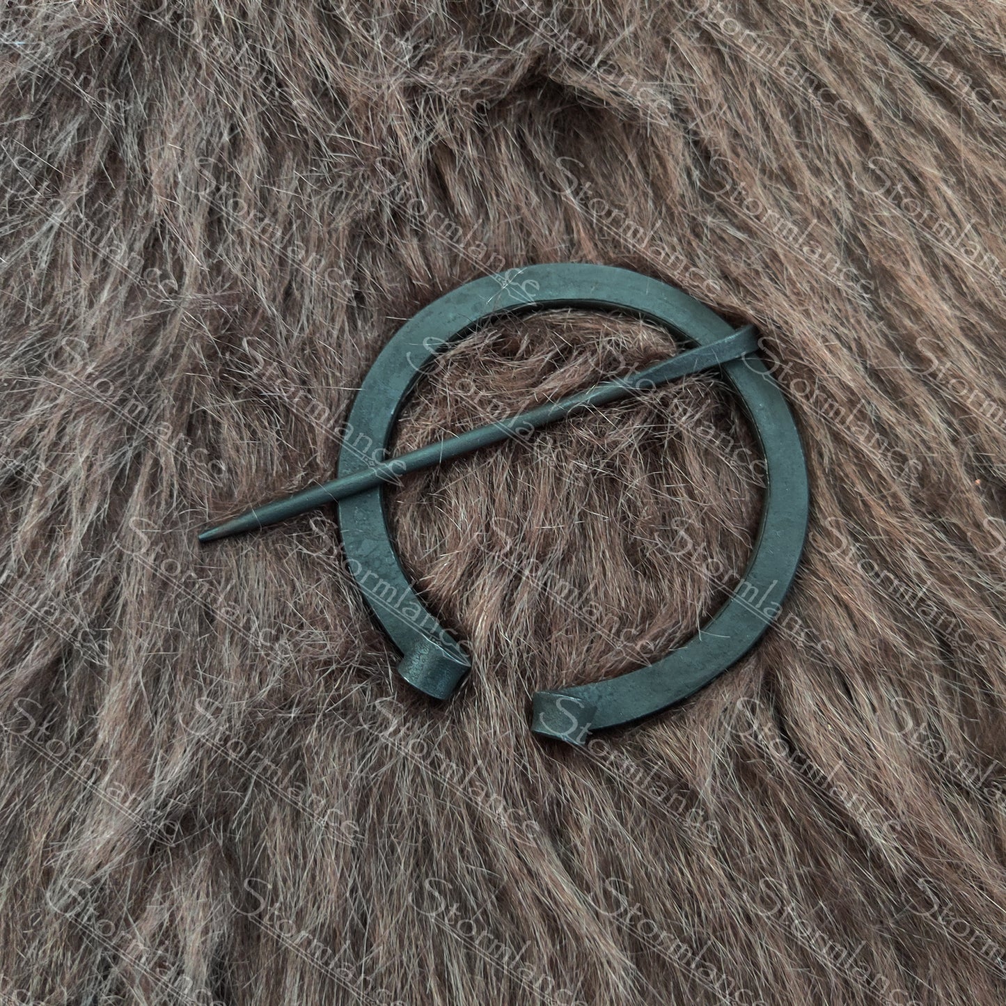 Hand-Forged Viking Classic Fibula, Iron