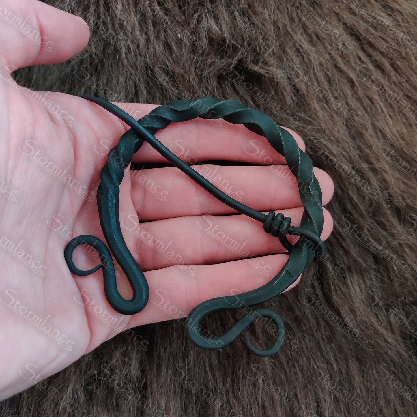 Hand-Forged Viking Aristocratic Fibula, Iron
