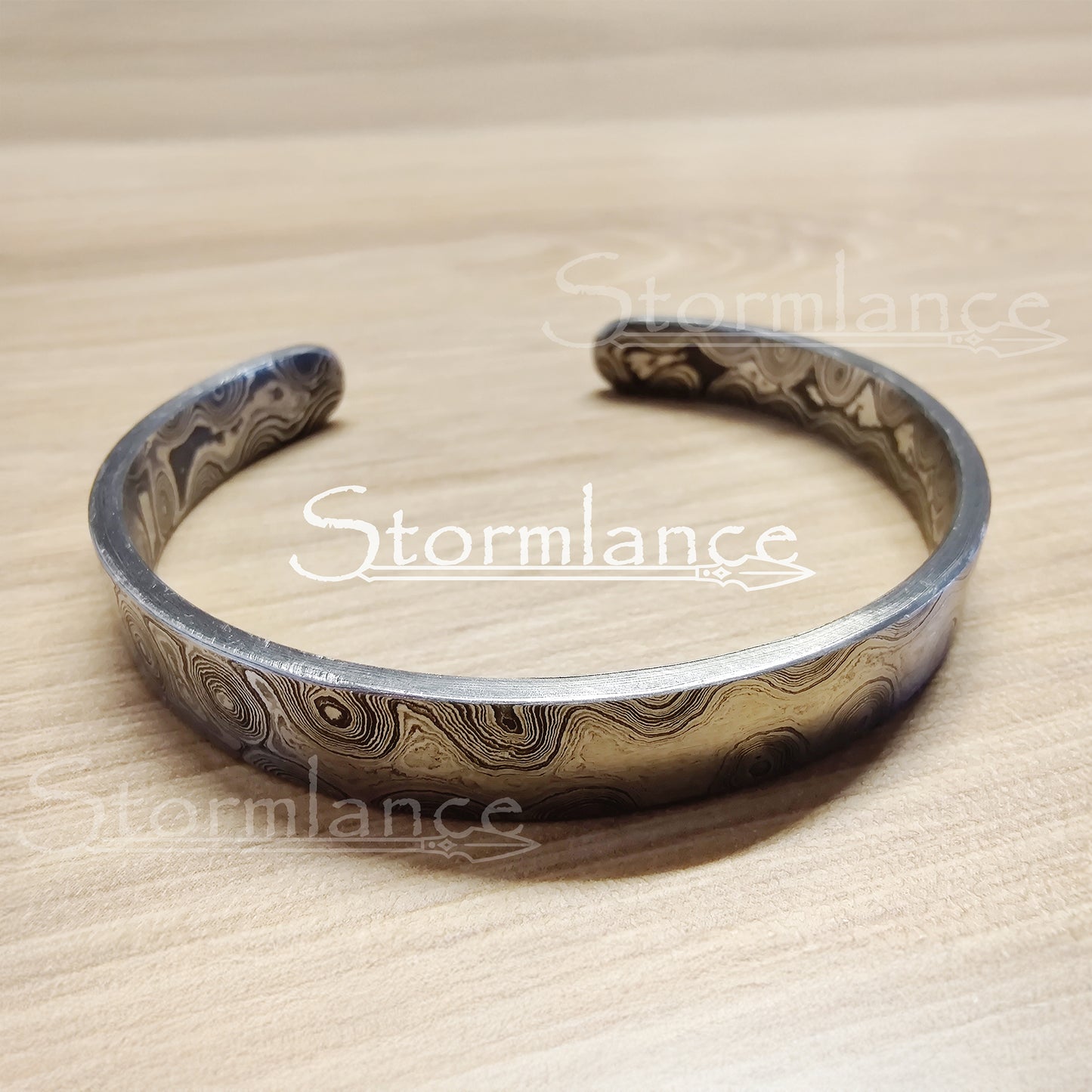 oval damascus bracelet