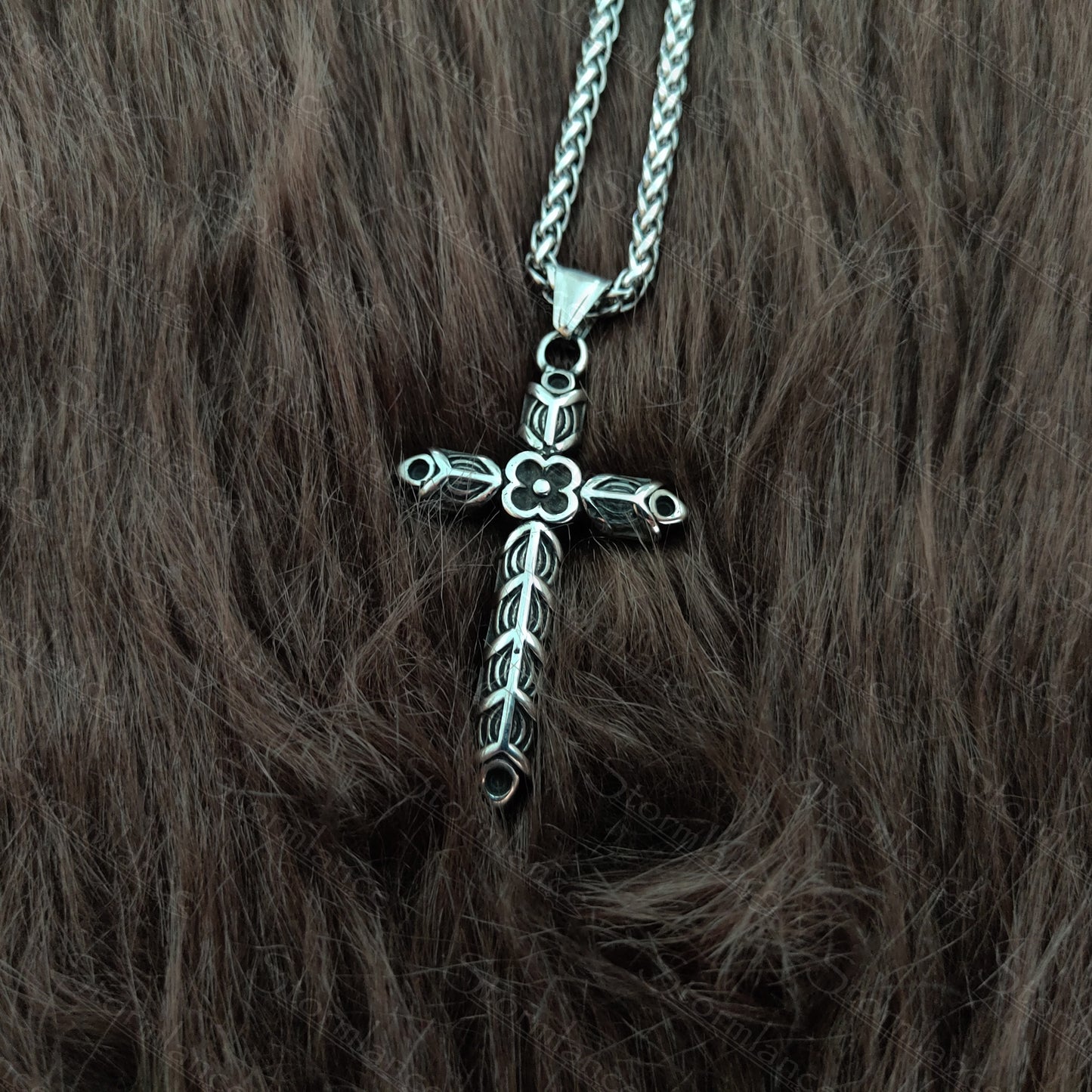 Athelstan Cross Pendant, Stainless Steel