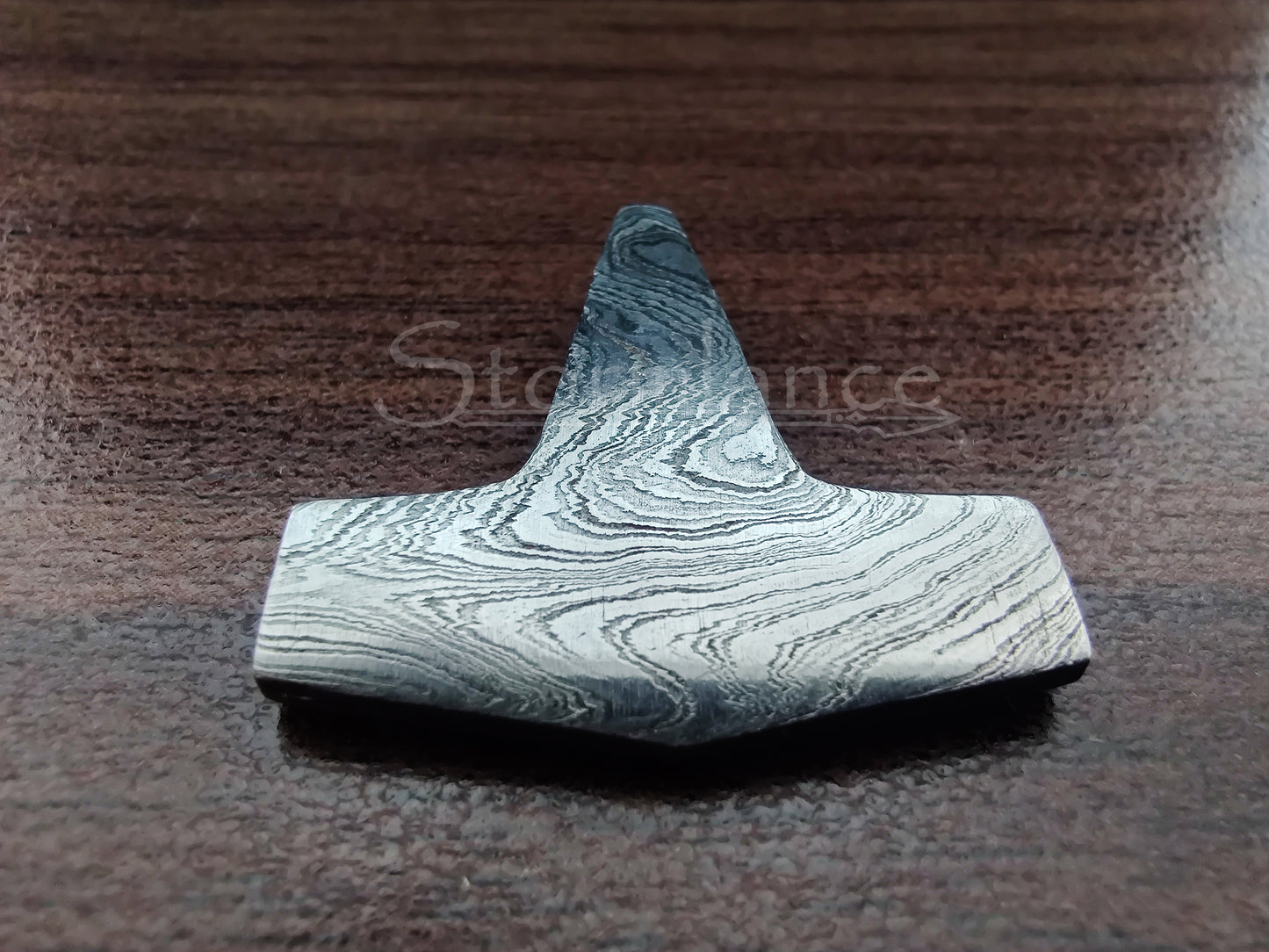 Mjolnir Pendant, Damascus Steel