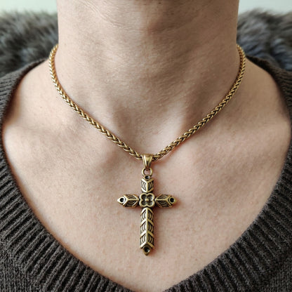 Athelstan Cross Pendant, Stainless Steel