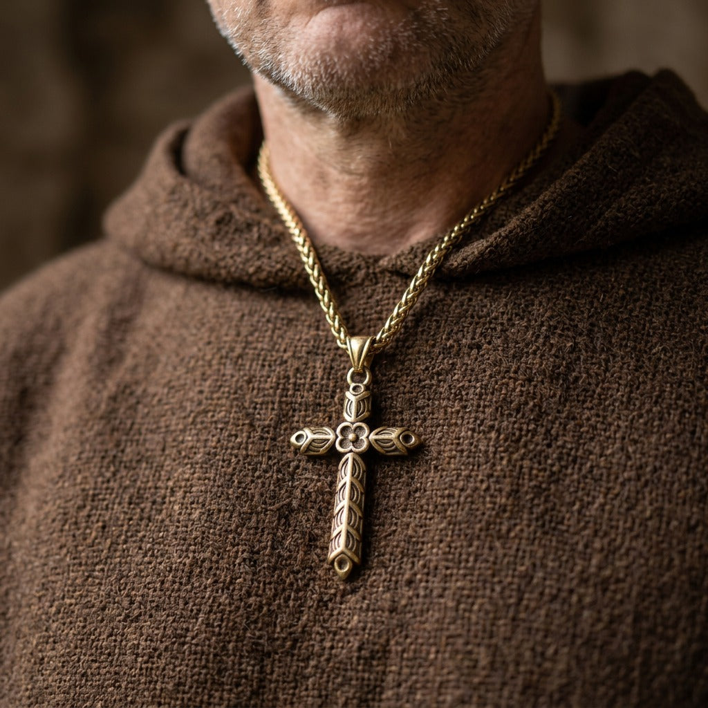 Athelstan Cross Pendant, Stainless Steel