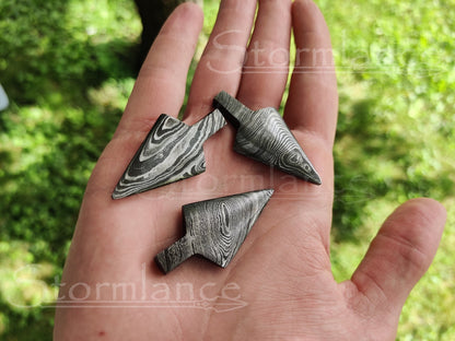 Arrowhead Pendant, Damascus Steel - Stormlance