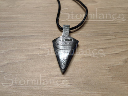 Arrowhead Pendant, Damascus Steel - Stormlance