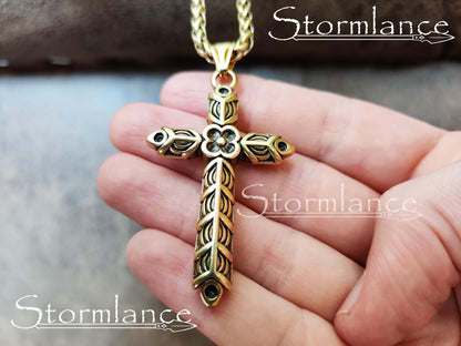 Athelstan Cross Pendant, Stainless Steel - Stormlance