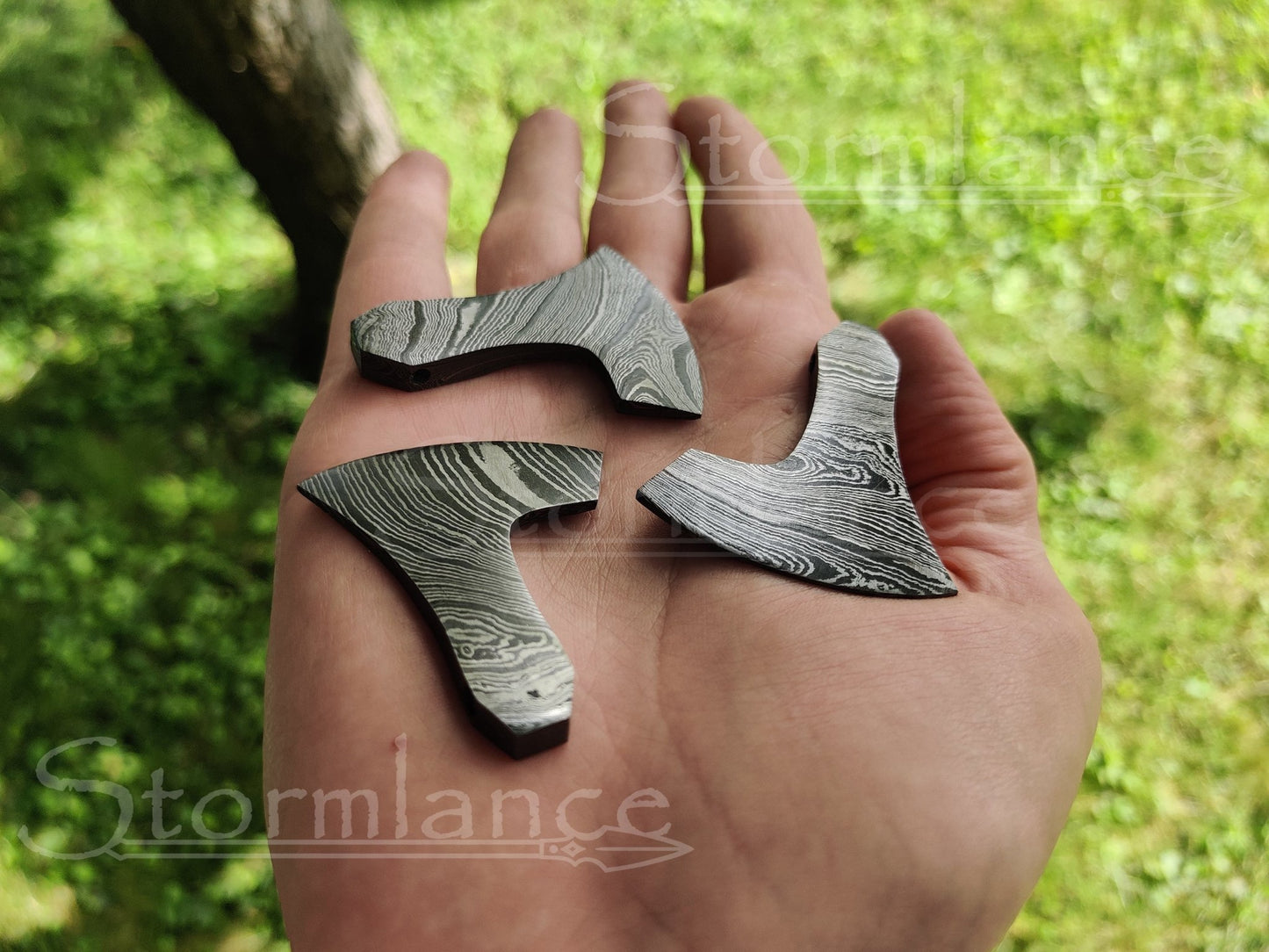 Axe Pendant, Damascus Steel - Stormlance