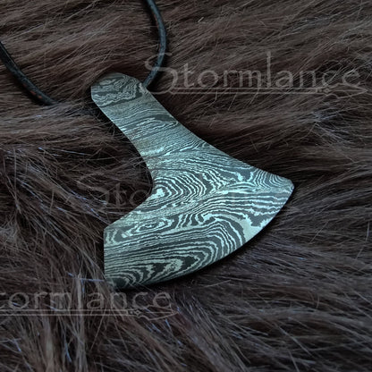 Axe Pendant, Damascus Steel - Stormlance