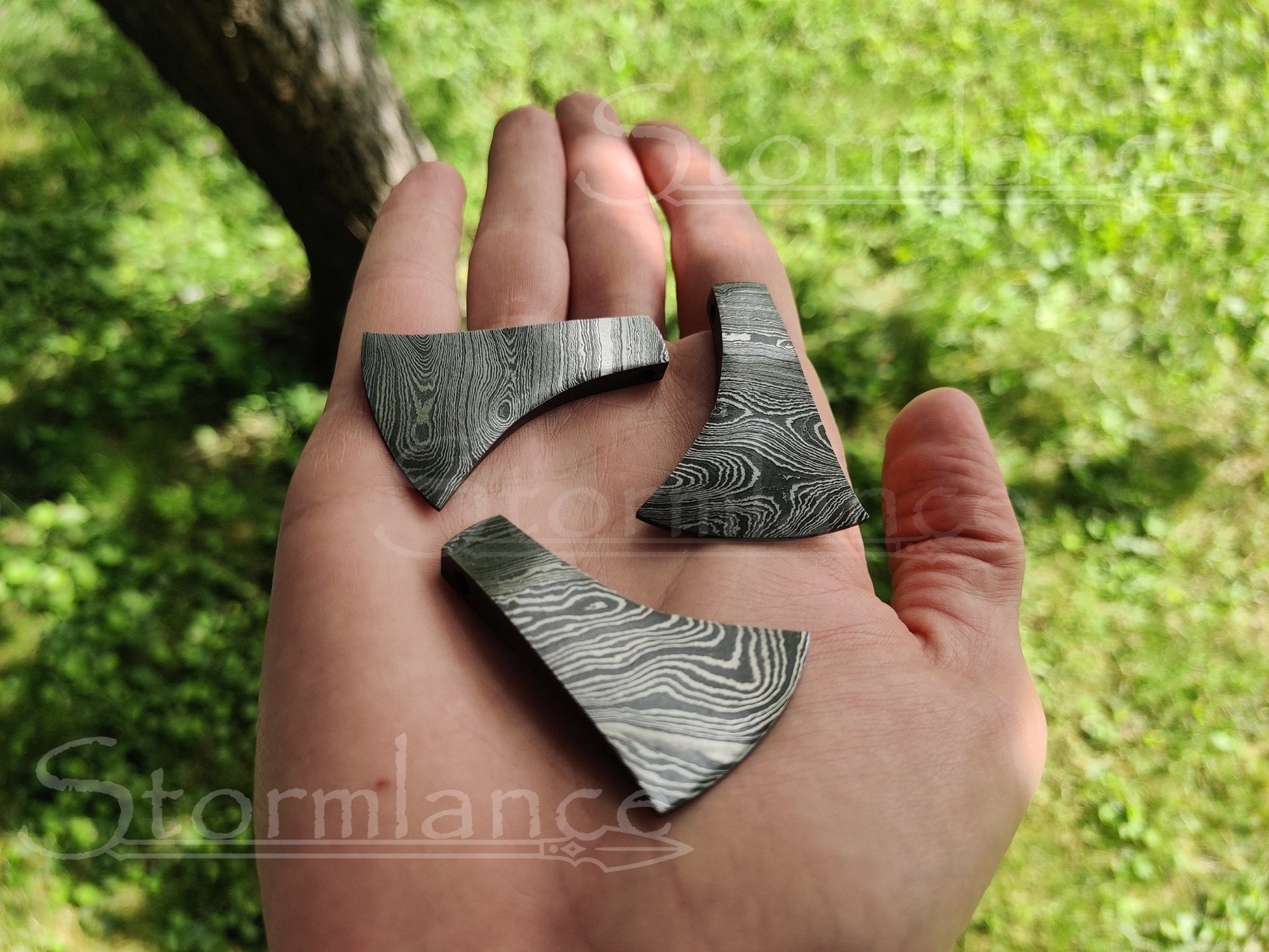 Axe Pendant, Damascus Steel - Stormlance