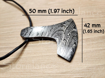 Axe Pendant, Damascus Steel - Stormlance