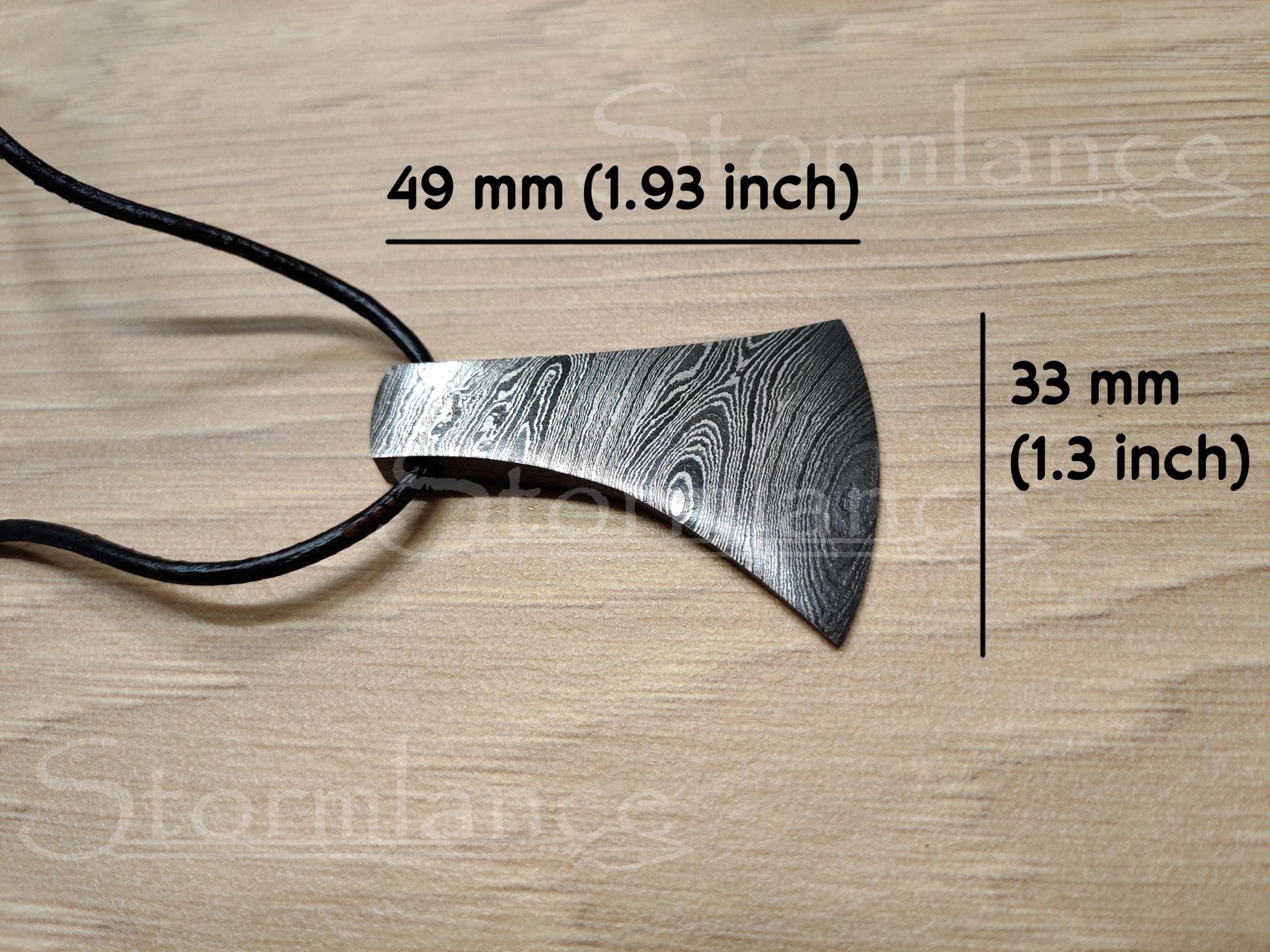 Axe Pendant, Damascus Steel - Stormlance