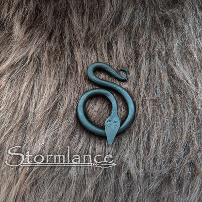 Hand - Forged Nidhöggr Pendant, Iron - Stormlance