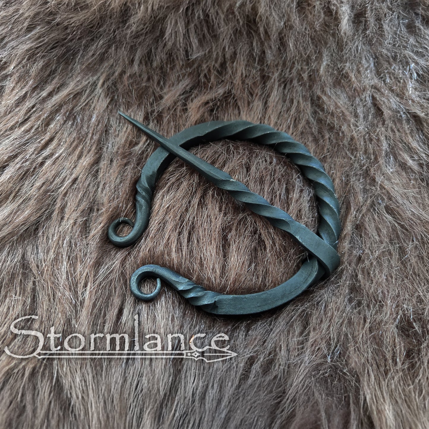 Hand - Forged Viking Fibula, Iron - Stormlance