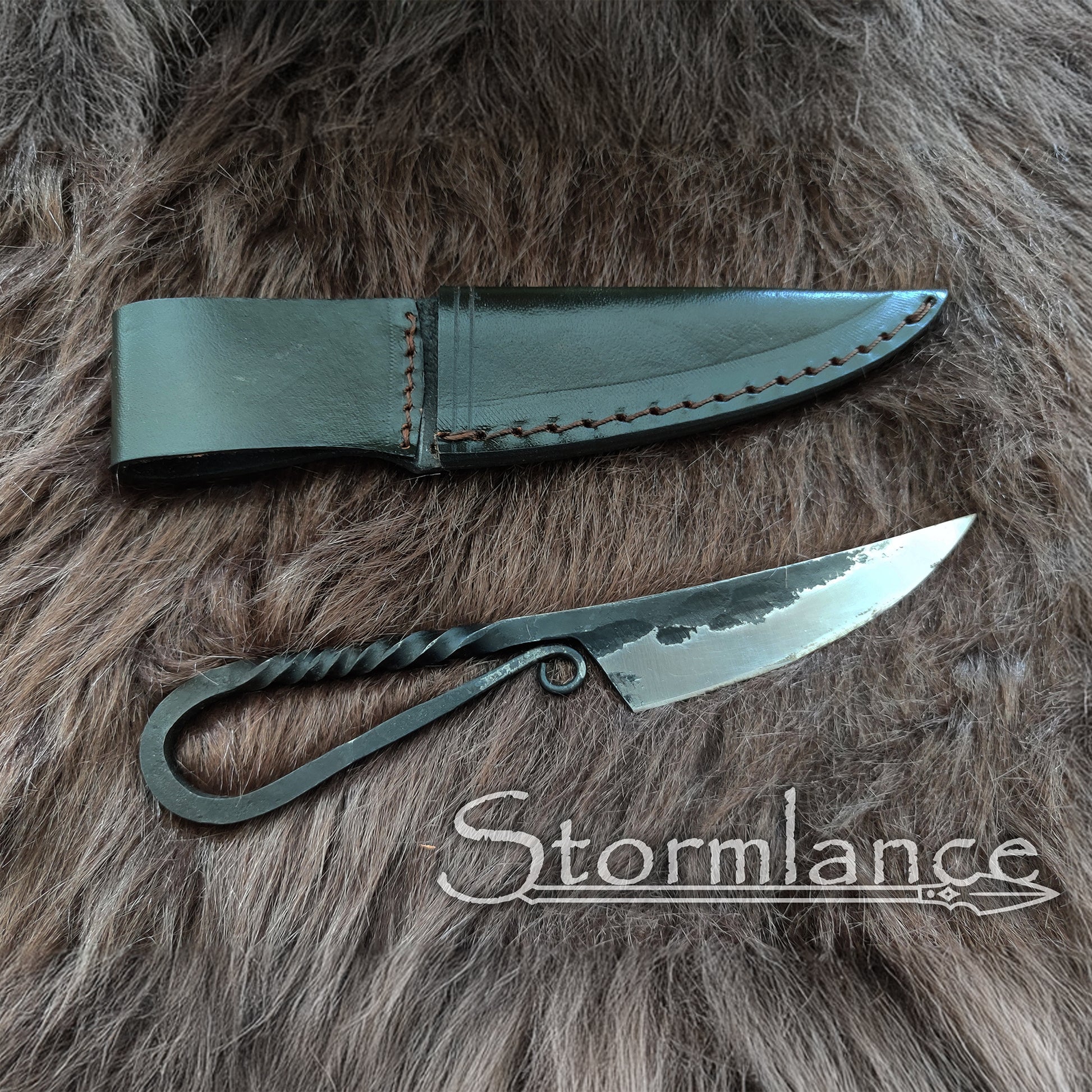 Hand - Forged Viking Krumkniv, High - Carbon Steel - Stormlance