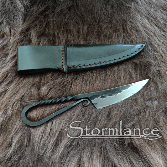 Hand - Forged Viking Krumkniv, High - Carbon Steel - Stormlance