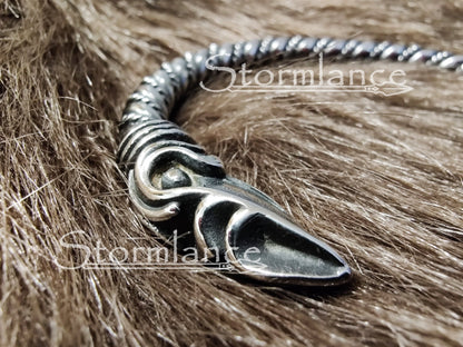 Huginn and Muninn Arm Ring, Stainless Steel - Stormlance