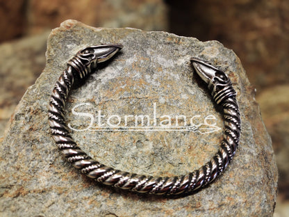 Huginn and Muninn Arm Ring, Stainless Steel - Stormlance