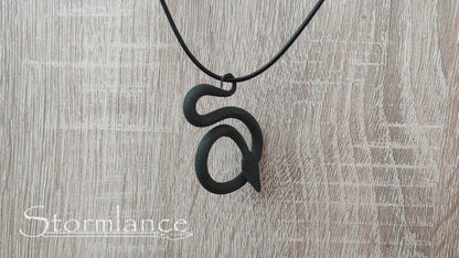 Hand-Forged Nidhöggr Pendant, Iron