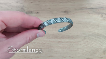 Twisted Bracelet, Damascus Steel