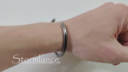 Modern Viking Bangle, Stainless Steel