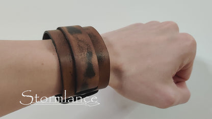 Simple Viking Bracelet, Genuine Leather