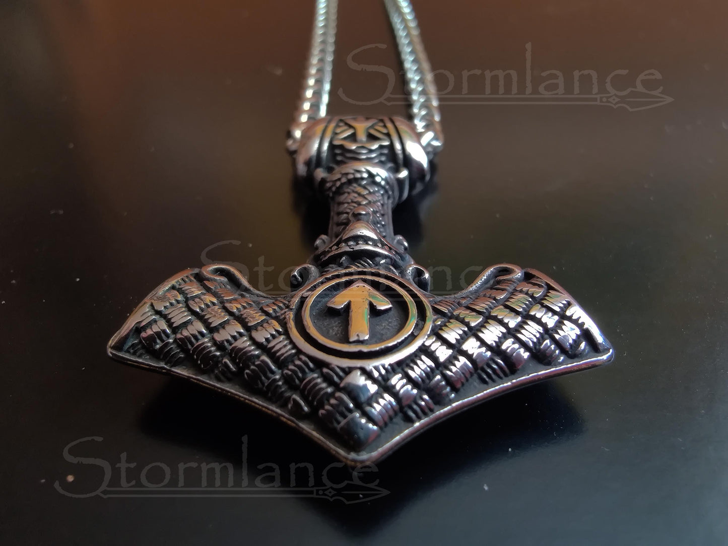 Mjolnir Pendant, Stainless Steel