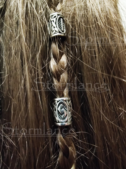 Viking Hair Beads, Stainless Steel