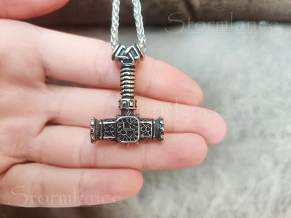 Mjolnir Pendant, Stainless Steel