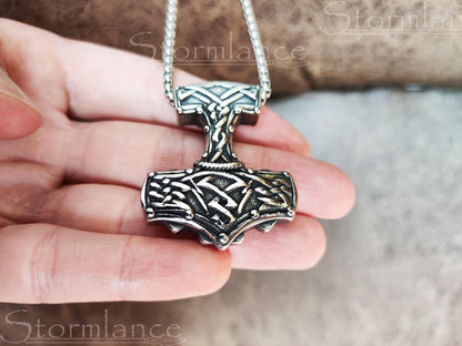 Mjolnir Pendant, Stainless Steel