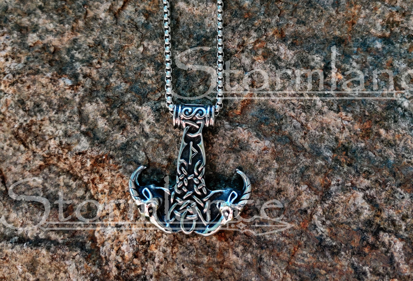 Mjolnir Pendant, Stainless Steel