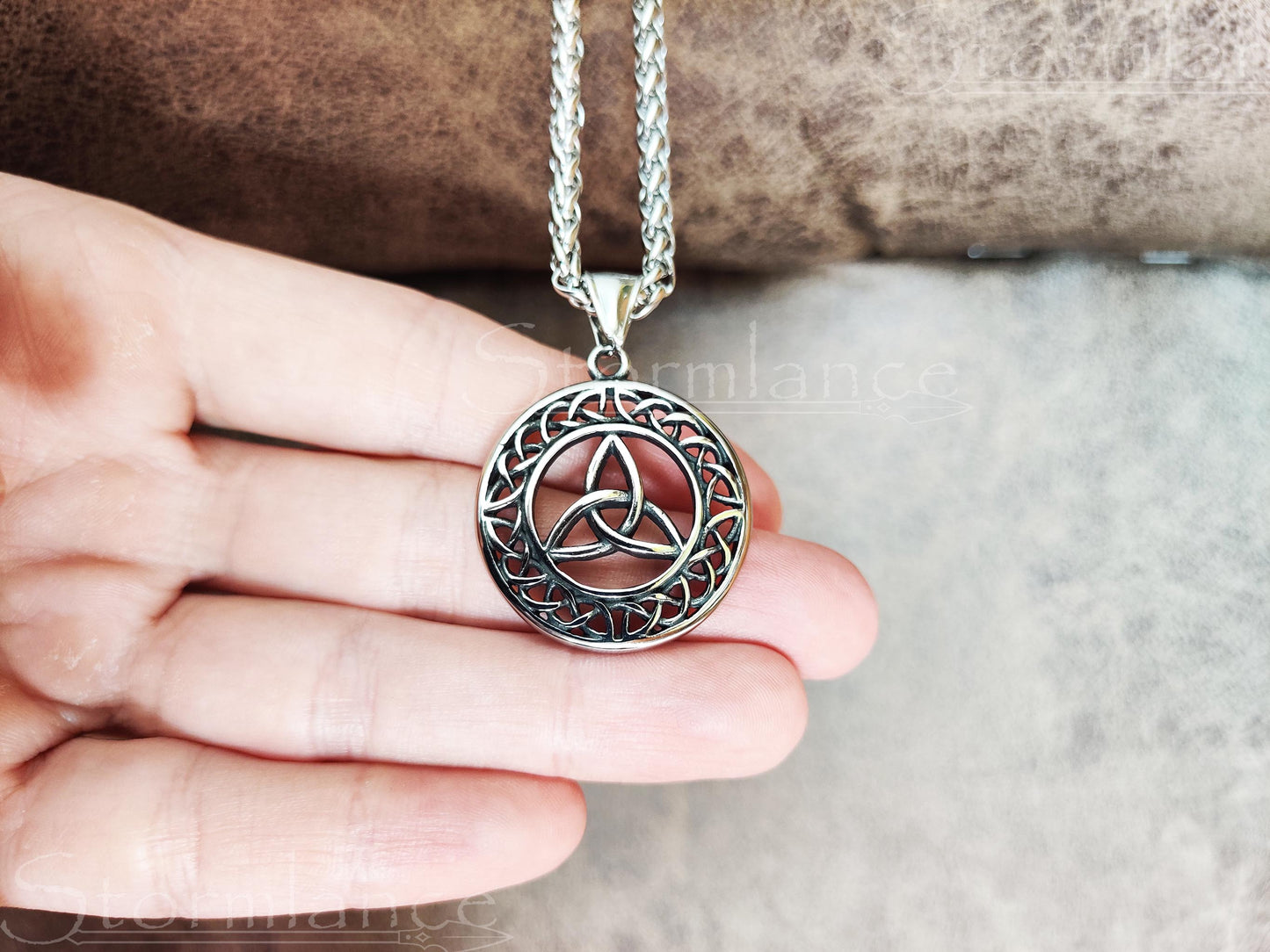 Triquetra Pendant, Stainless Steel