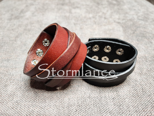 Simple Viking Bracelet, Genuine Leather
