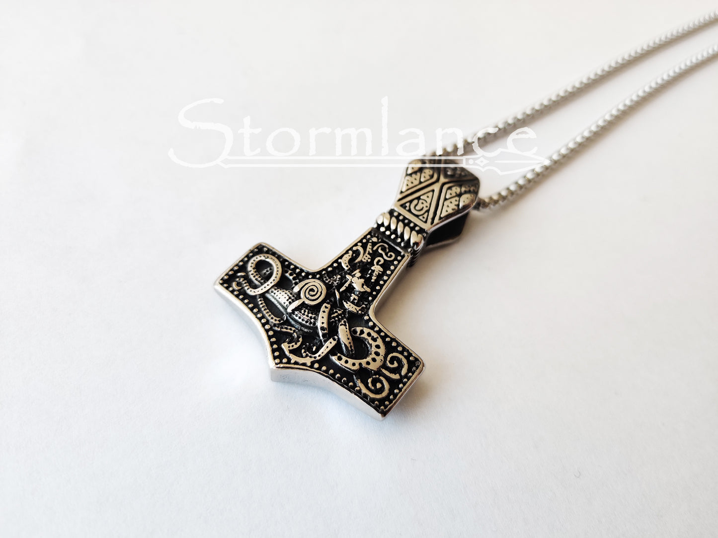 Mjolnir Pendant, Stainless Steel