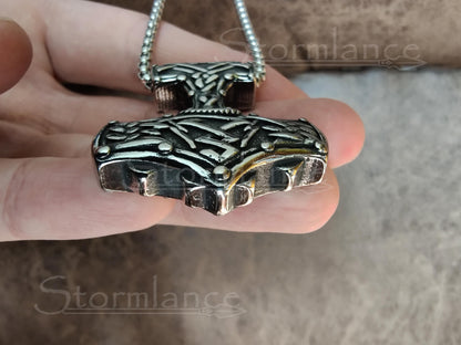 Mjolnir Pendant, Stainless Steel