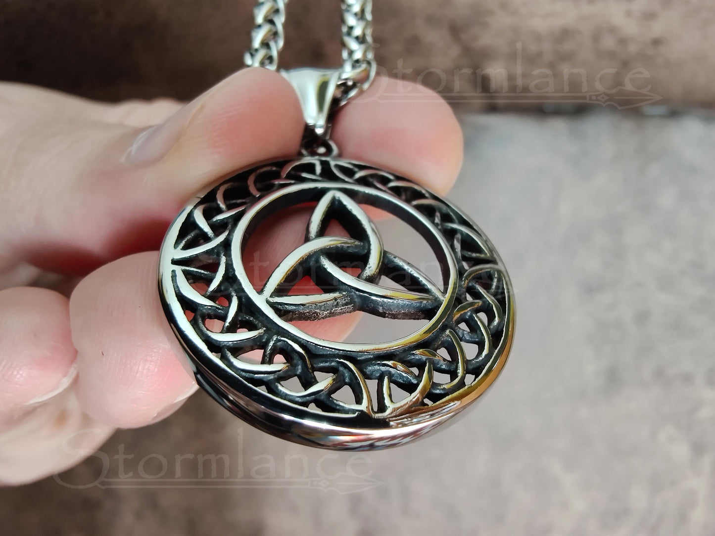 Triquetra Pendant, Stainless Steel