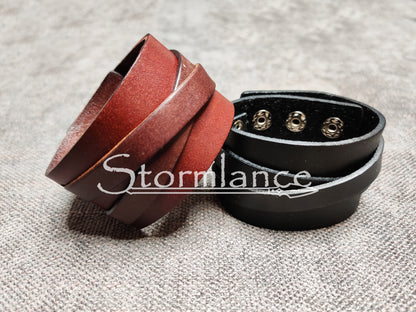 Simple Viking Bracelet, Genuine Leather