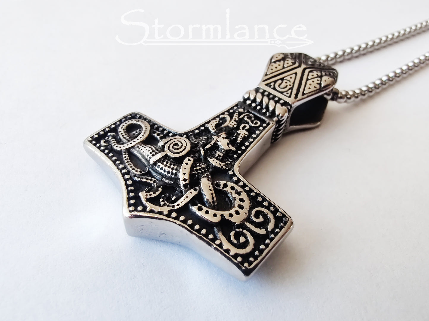 Mjolnir Pendant, Stainless Steel