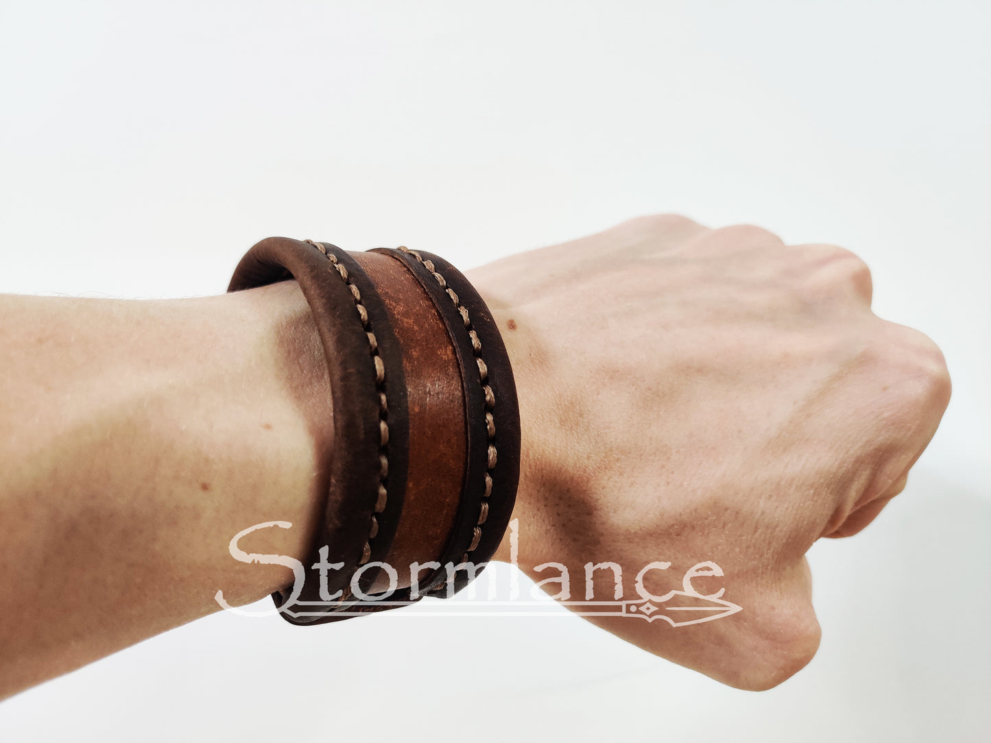 Simple Viking Bracelet, Genuine Leather