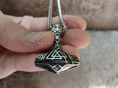 Mjolnir Pendant, Stainless Steel