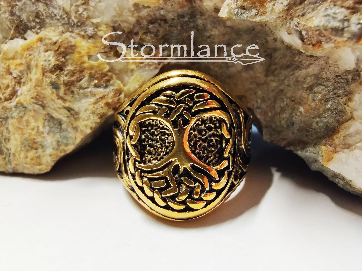 Tree of Life Ring, Stainless Steel