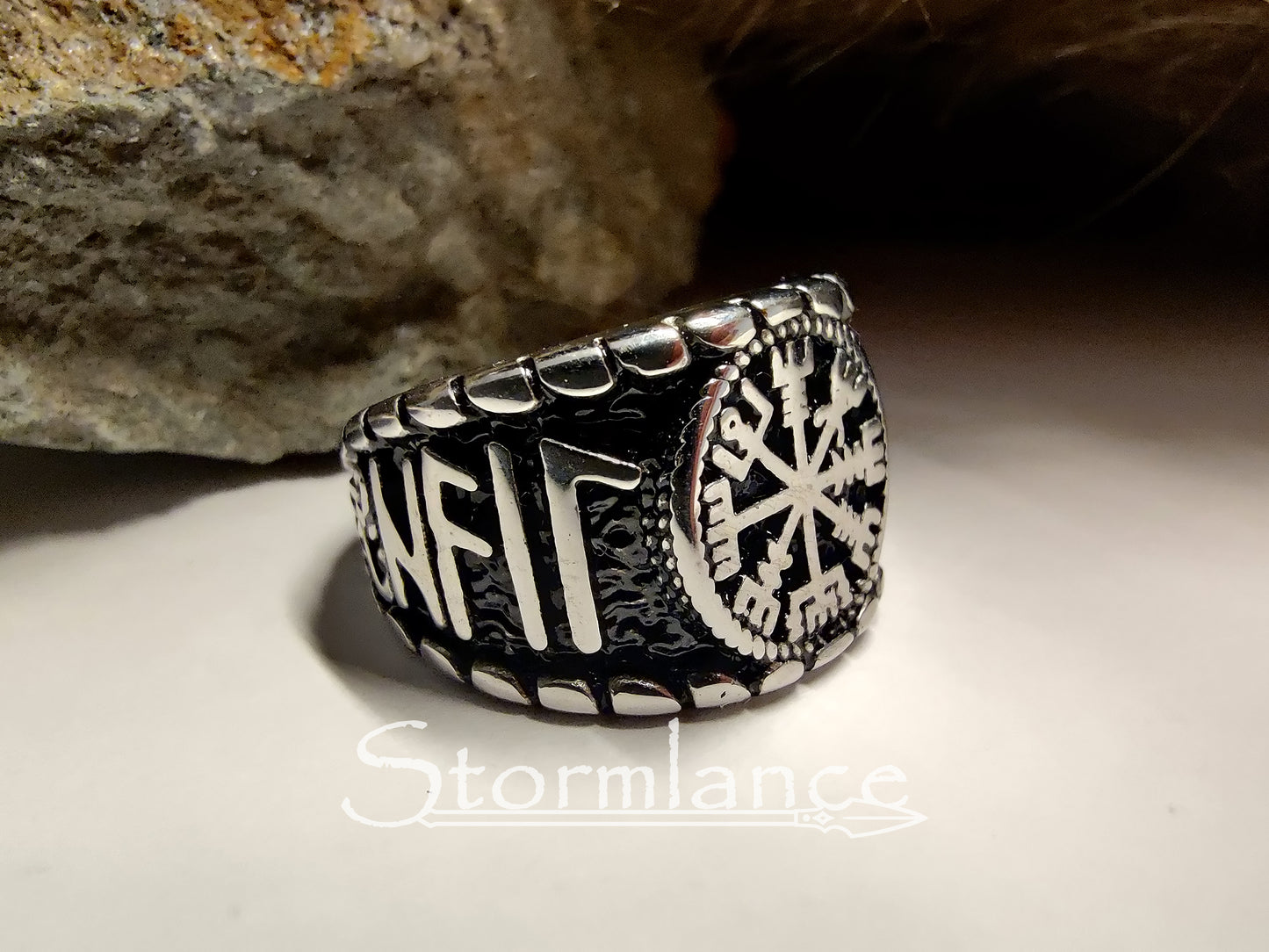 Vegvisir Ring, Stainless Steel