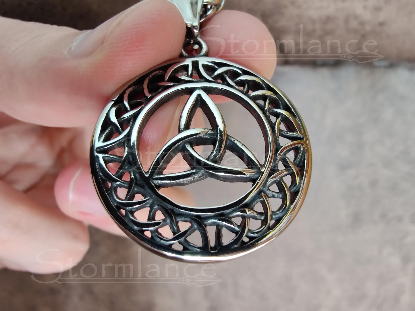 Triquetra Pendant, Stainless Steel