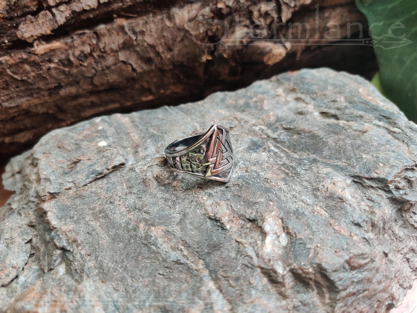 Valknut Ring, Stainless Steel